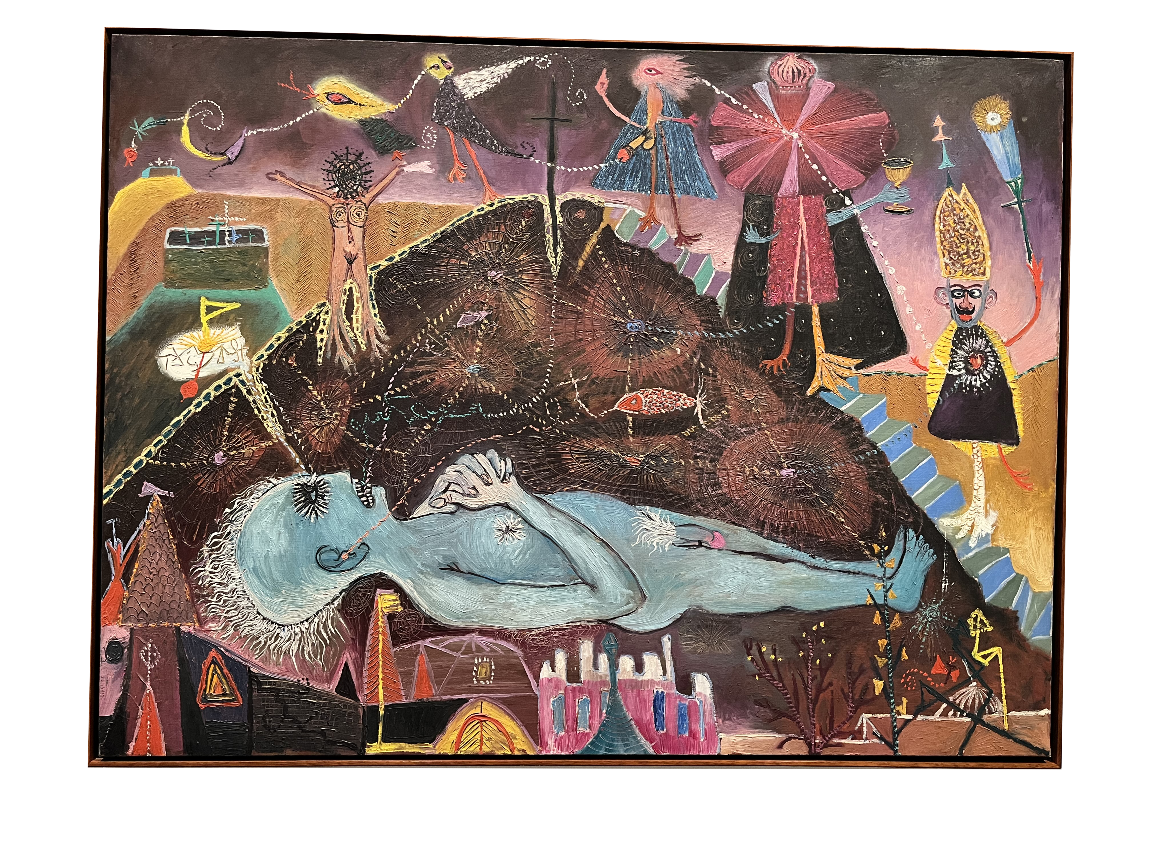 Painting with a Blue Alien